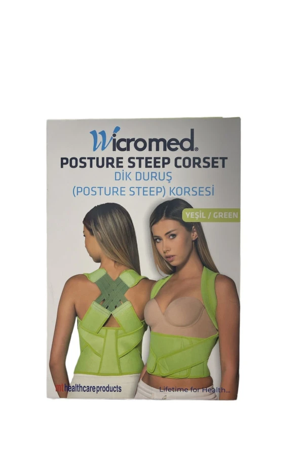 Dik Duruş Korsesi Posture-Steep Neopren Yeşil Standart No: 1