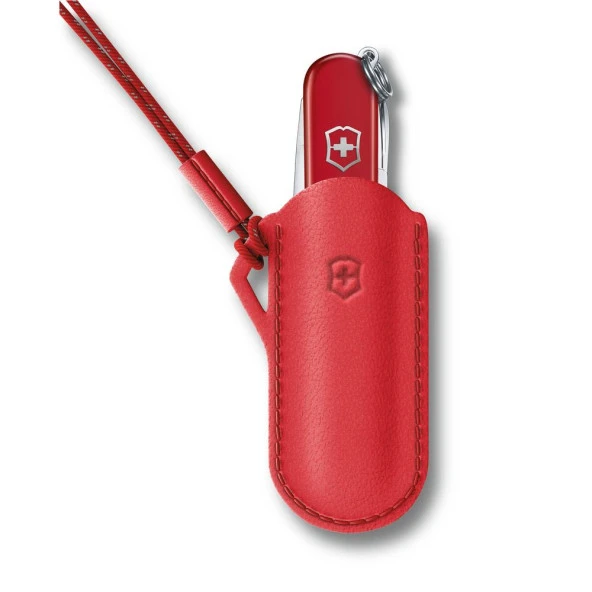 Victorinox Deri Çakı Kılıfı 4.0670 Boyun Askılı Kırmızı - 2