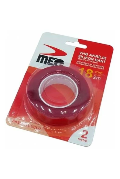 Çift Taraf Akrilik Şeffaf Silikon Bant 18mm*2mt Royaleks-9907 - 2