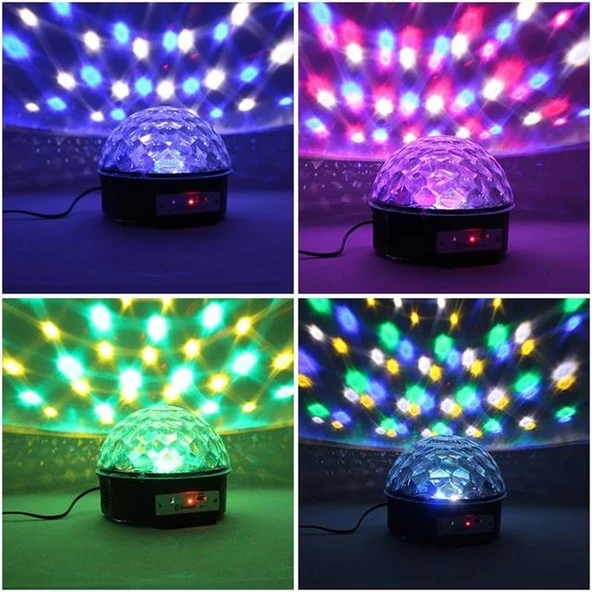 Premio PR-2839 Usb-Mp3-Blueooth Destekli Kumandalı Hoparlörlü Yarım Dünya Sihirli Led Disko Topu - 6