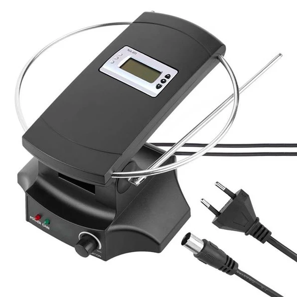 Powermaster SG-029A Saatli UHF-VHF TV Üstü Anten İç Mekan TV Anteni - 4