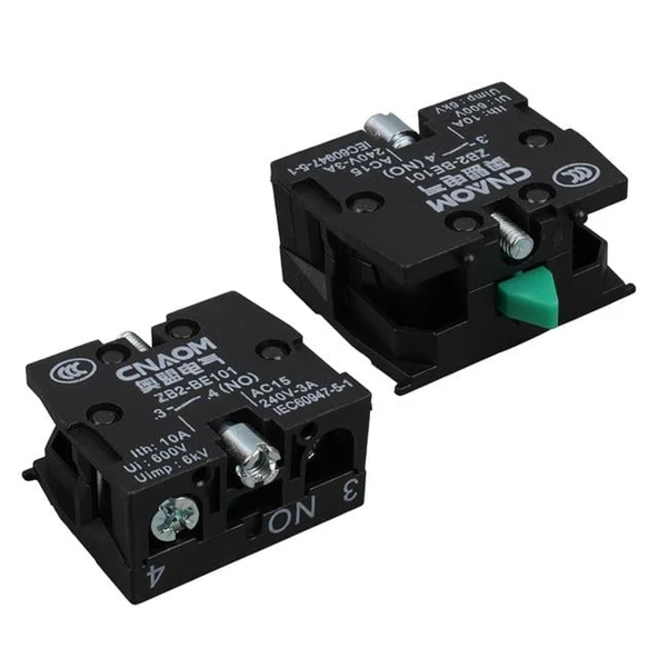 22 MM KONTAK BLOK NO KIRMIZI (LAY5-BE102) - Resim 3