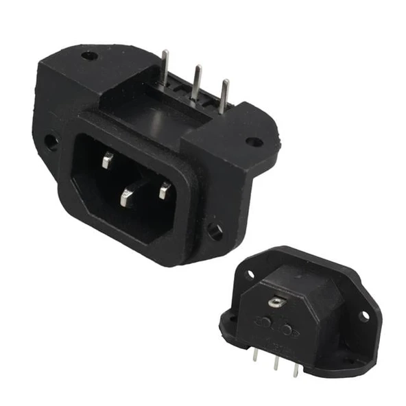 C14 POWER SOKET ERKEK KULAKLI 90C PCB (IC-212C)