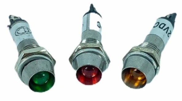 SİNYAL LAMBASI Ø8MM METAL 24V (IC-225) - 2