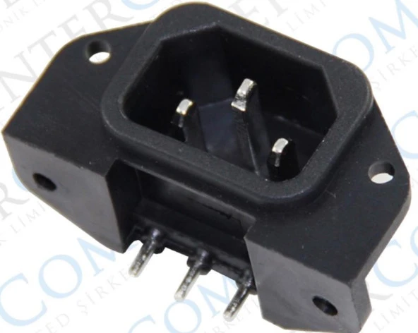 C14 POWER SOKET ERKEK KULAKLI 90C PCB (IC-212C) - 2