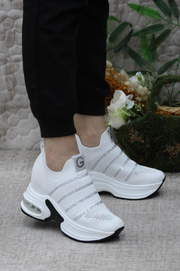 Fort Guja 24Y300-4 Anatomik Orijinal Ürün Gizli Dolgu Topuk Sneaker Kadın Ayakkabı - Resim 7