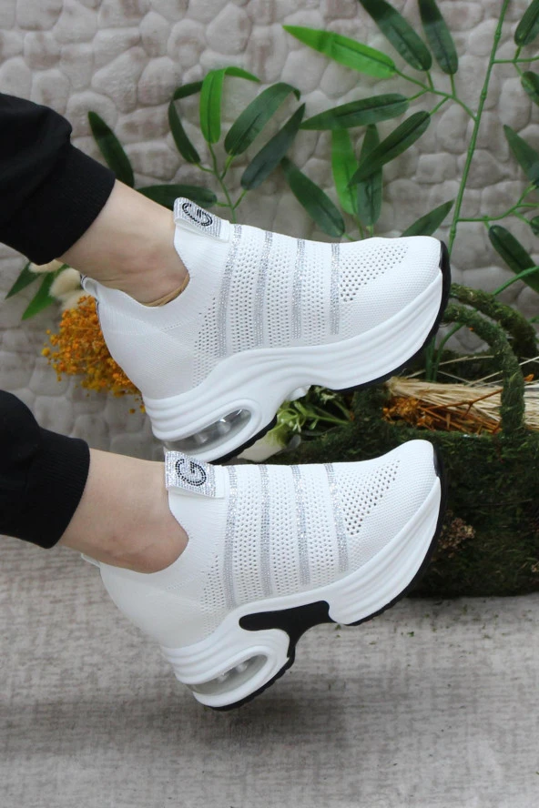 Fort Guja 24Y300-4 Anatomik Orijinal Ürün Gizli Dolgu Topuk Sneaker Kadın Ayakkabı - Resim 11