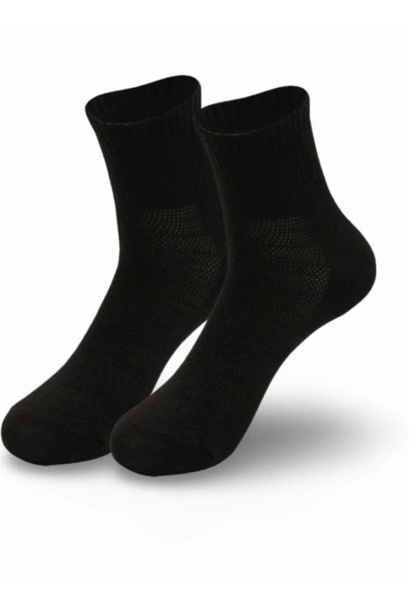 Düz Siyah Renk Unisex Soket Çorap