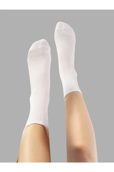 Düz Siyah Renk Unisex Soket Çorap - 4