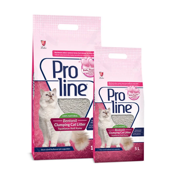 Proline Bentonit Kedi Kumu 10 Lt Pudralı Kalın