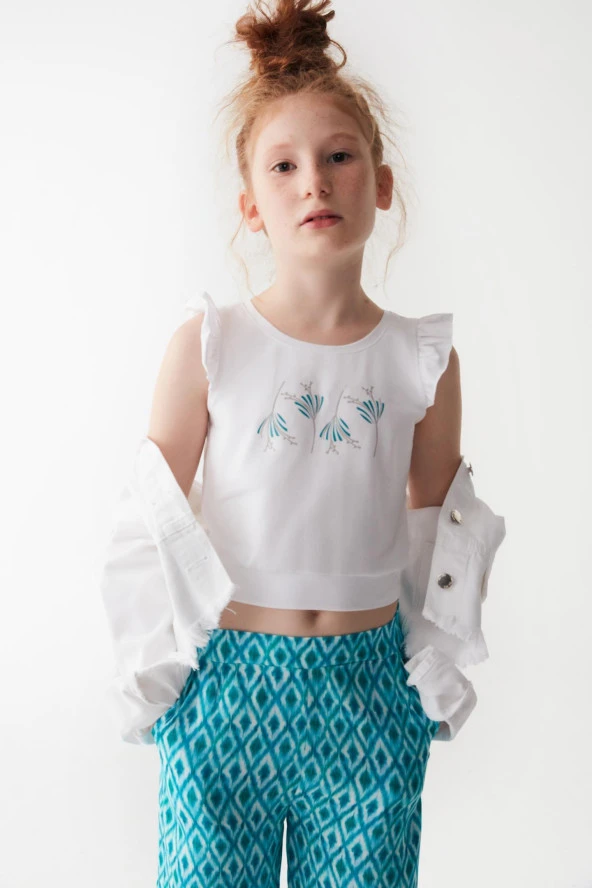 Kız Çocuk Saçakli Ceket 36713 - 8