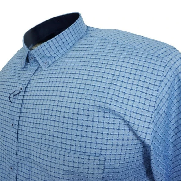 Erkek Büyük Beden 117-130 Kilo Arası İçin Uygun Kısa Kol Gömlek - 2