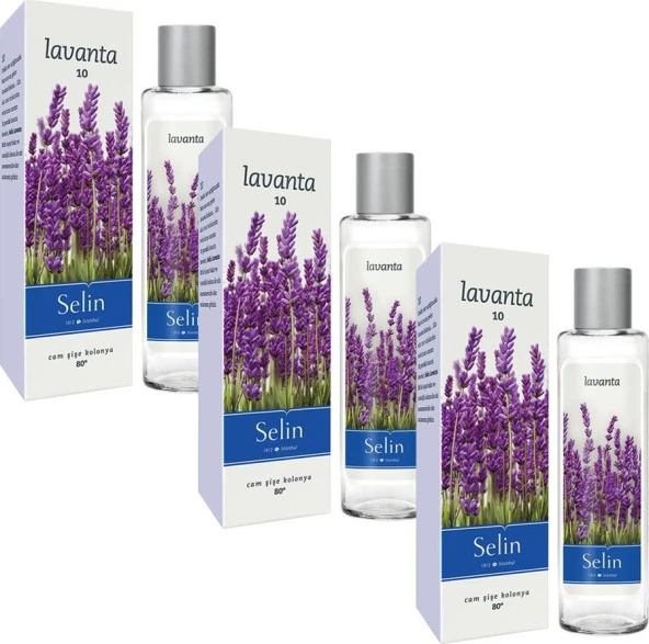 Selin Parfümlü Kolonya Lavanta 180 ml x 3 Paket