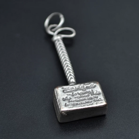 Thor Çekici Kolye Ucu - Antik Gümüş Kaplama - Kod:18 ürün görseli