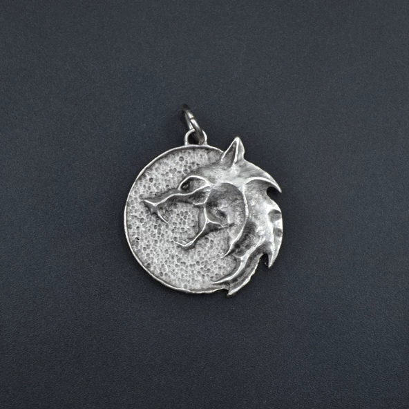 Witcher 3 Madalyon Kolye Ucu - Antik Gümüş Kaplama - Kod:15 - Resim 2