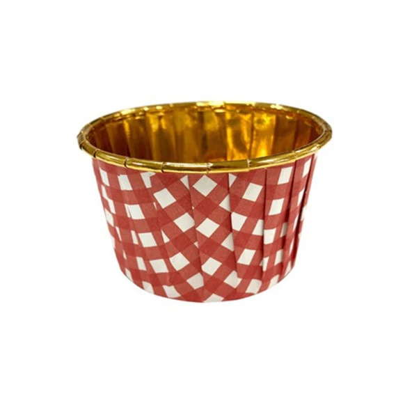 Dolphin Muffin Kağıt Karton Altın Kırmızı Cupcake Kek Kalıbı Kapsülü Kabı - 25 Adetlik 1 Paket - Resim 2