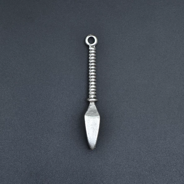 Mızrak Ucu Kolye Ucu - Antik Gümüş Kaplama - Kod:60 - Resim 2