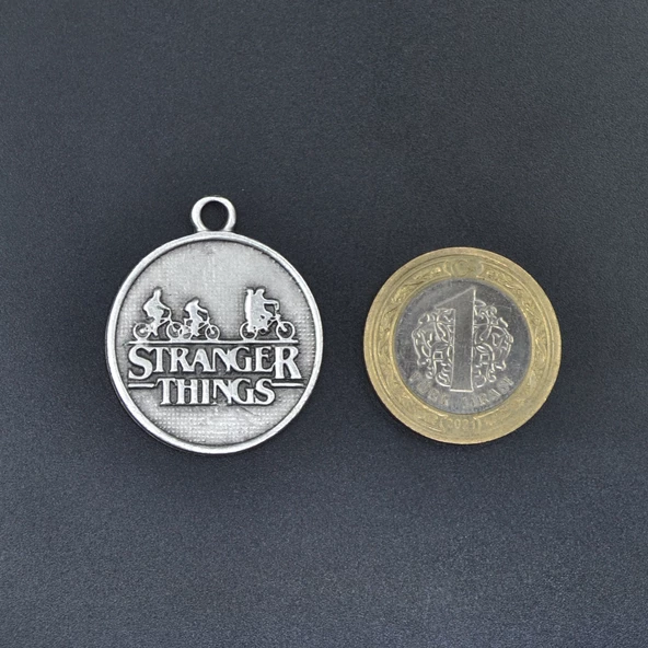 Stranger Things  Kolye Ucu - Antik Gümüş Kaplama - Kod:125 - Resim 4