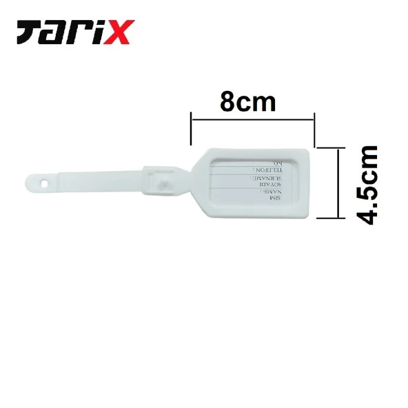 tarix 4 adet Pembe Valiz kemeri + 2 adet Beyaz valiz etiketi - 3