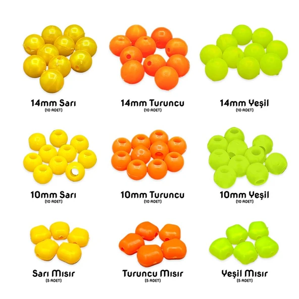 Fishack Carp Pearl 75 Parça Sazan Boncuk Seti - 7
