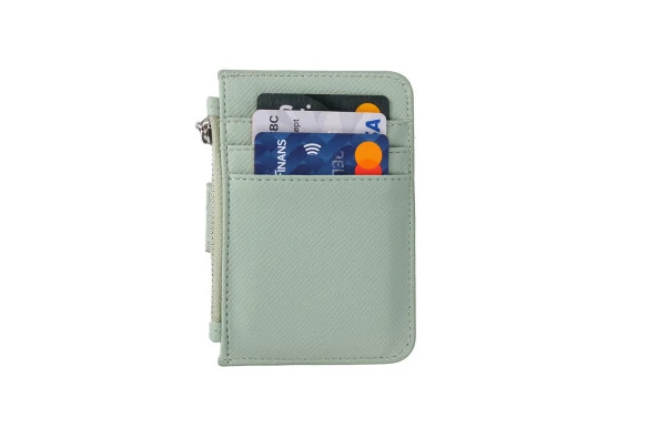 Bagacar Bozuk Para Bölmeli Kullanışlı Küçük Kartlık Cüzdan Mint - 2
