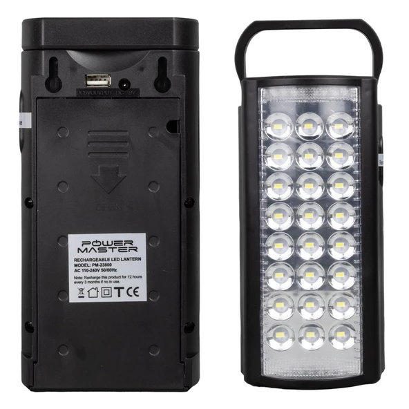 Powermaster PM-23800 Telefon Şarj Edebilen 24 Ledli Çok Fonksiyonlu Işıldak - 3