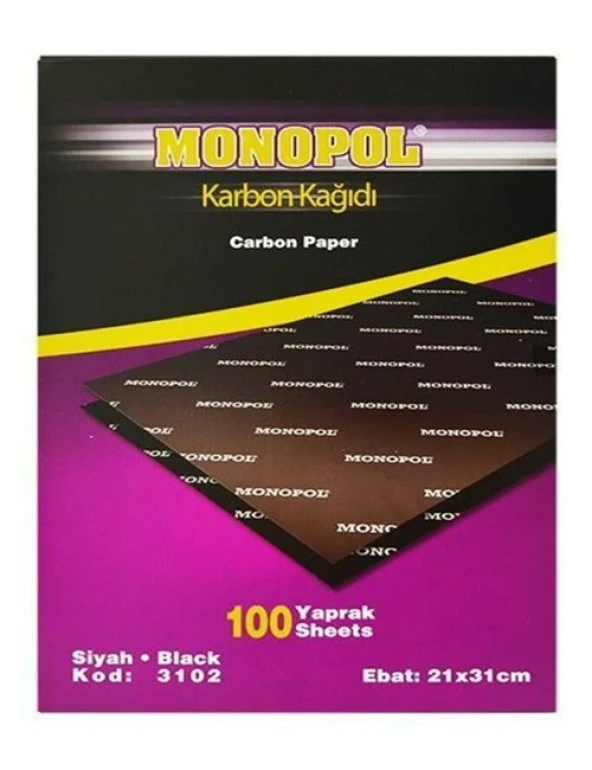 Monopol Karbon Kağıdı 100Lü Siyah