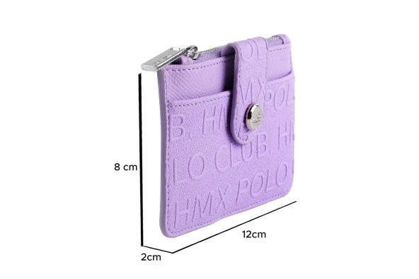 Bagacar Bozuk Para Bölmeli Kullanışlı Küçük Kartlık Cüzdan Lila - 5