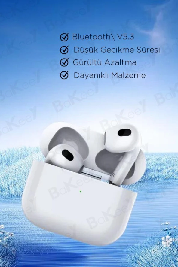 3. Nesil AirPods Kablosuz Kulakiçi Bluetooth Kulaklık Android İos Uyumlu Mikrofonlu 3.Nesil Kulaklık - 3