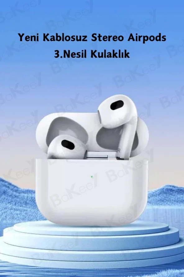 3. Nesil AirPods Kablosuz Kulakiçi Bluetooth Kulaklık Android İos Uyumlu Mikrofonlu 3.Nesil Kulaklık - 7