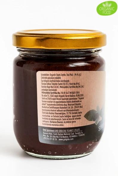 GRD Organik Siyah Zeytin Ezmesi 180 gr - Resim 3