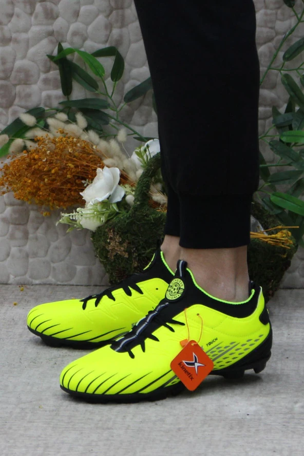 Kinetix Touch AG Sarı Siyah Orijinal Ürün Çim Saha Halı Saha Krampon Futbol Ayakkabı - 3
