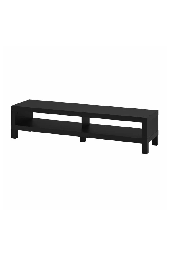 Tv Sehpası Lack 160 cm MeridyenDukkan 2 Raflı Tv Ünitesi, Televizyon Sehpası 160x35x36 cm Venge Renk - 2