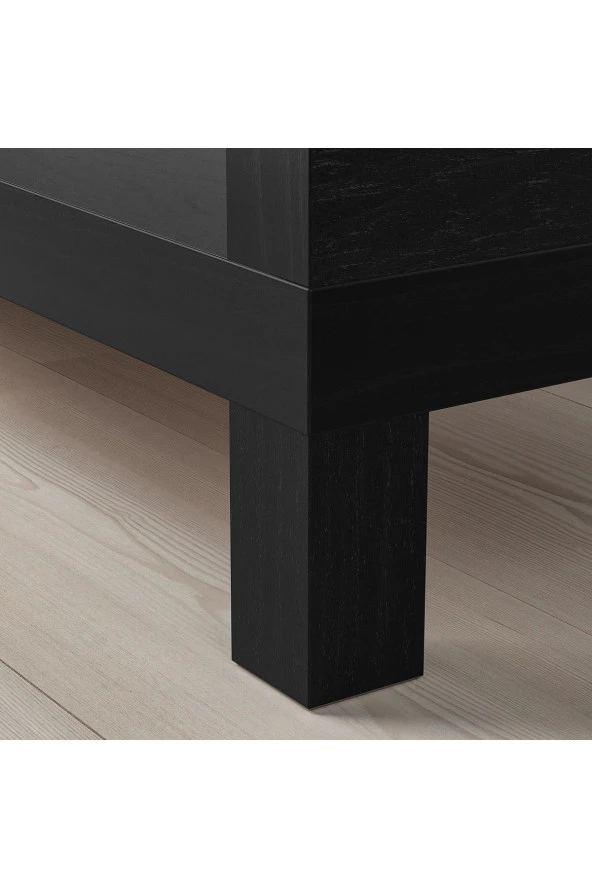 Tv Sehpası Lack 160 cm MeridyenDukkan 2 Raflı Tv Ünitesi, Televizyon Sehpası 160x35x36 cm Venge Renk - 5