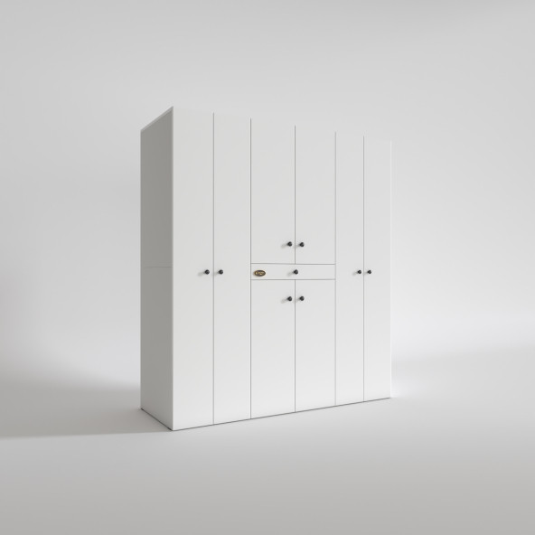 Kenzlife çamaşır-kurutma makinesi dolabı ve giysi dolabı ebuzer sağ raf byz 187x170x120-tekli duvar rafı hediye - 3