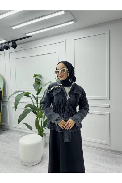 CKT006 KOT İNCİ DETAYLI CEKET - 11