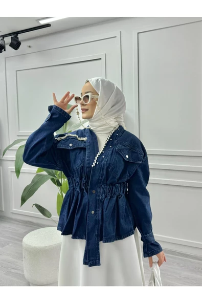 CKT006 KOT İNCİ DETAYLI CEKET - 4