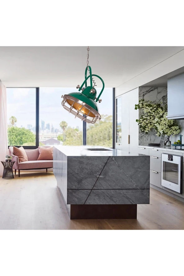 Umur Aydınlatma Manhattan Yeşil Sarkıt Avize - Resim 2