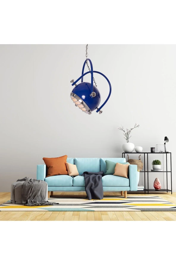 Umur Aydınlatma Gusto Parlement Mavi Sarkıt Avize - Resim 3