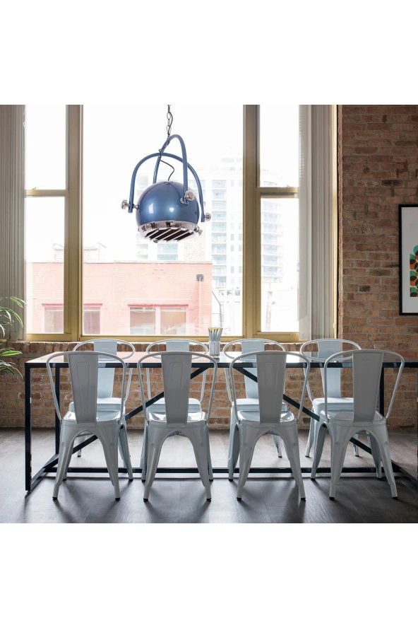 Umur Aydınlatma Gusto Metalik Gök Mavi Sarkıt Avize - Resim 3