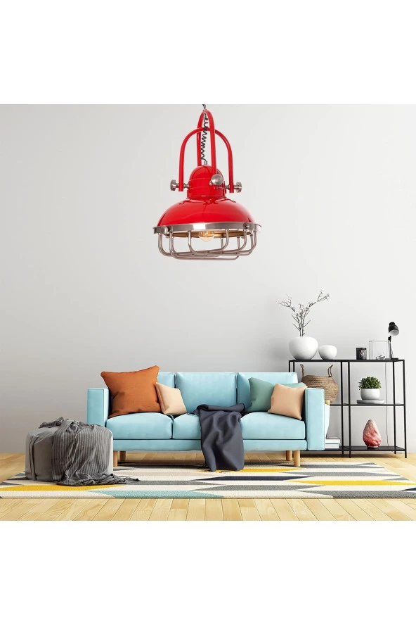 Umur Aydınlatma Manhattan Kırmızı Sarkıt Avize - Resim 3