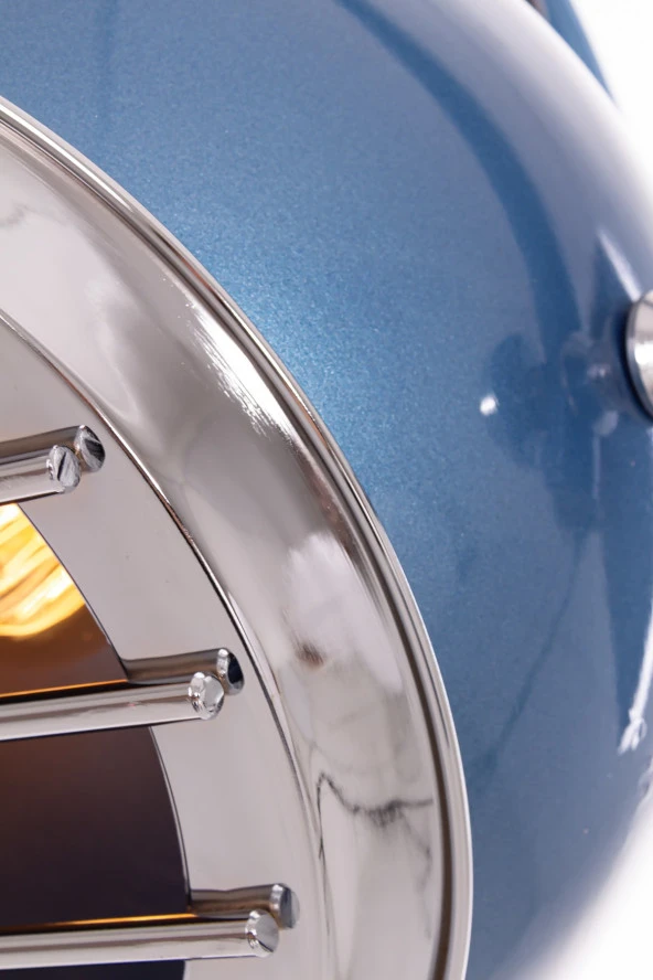 Umur Aydınlatma Gusto Metalik Gök Mavi Sarkıt Avize - Resim 5