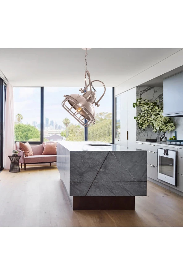 Umur Aydınlatma Manhattan Inox Metal Sarkıt Avize - Resim 4