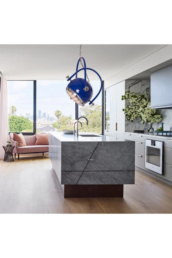 Umur Aydınlatma Gusto Parlement Mavi Sarkıt Avize - Resim 4