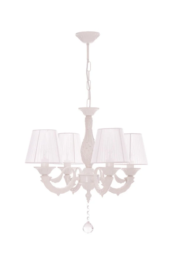 Umur Aydınlatma Albert 4'lü Beyaz Şapkalı Sarkıt Avize - Resim 2