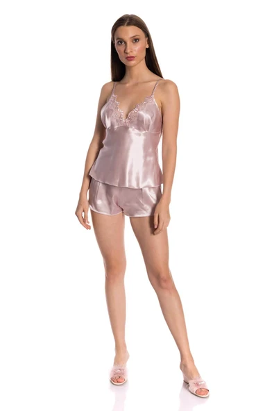 Espuar1150  6' Lı Çeyiz Seti SATEN Gecelik ve Sabahlık Takımı - 10