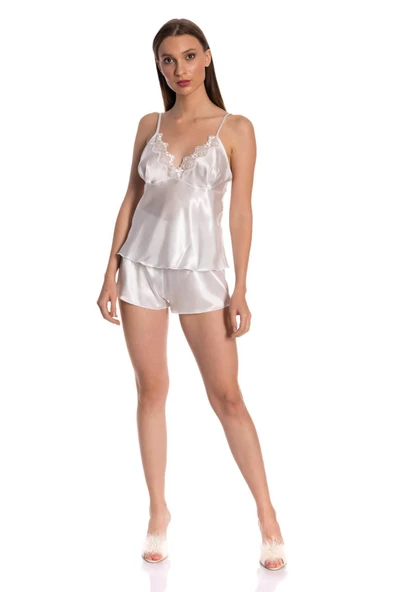 Espuar1150  6' Lı Çeyiz Seti SATEN Gecelik ve Sabahlık Takımı - 7