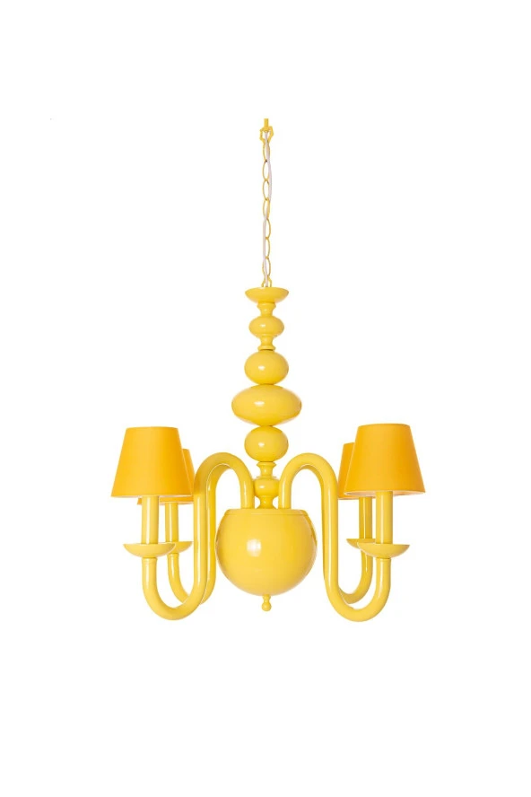 Umur Aydınlatma Roda 4'lü Sarı Şapkalı Sarı Sarkıt Avize ürün görseli