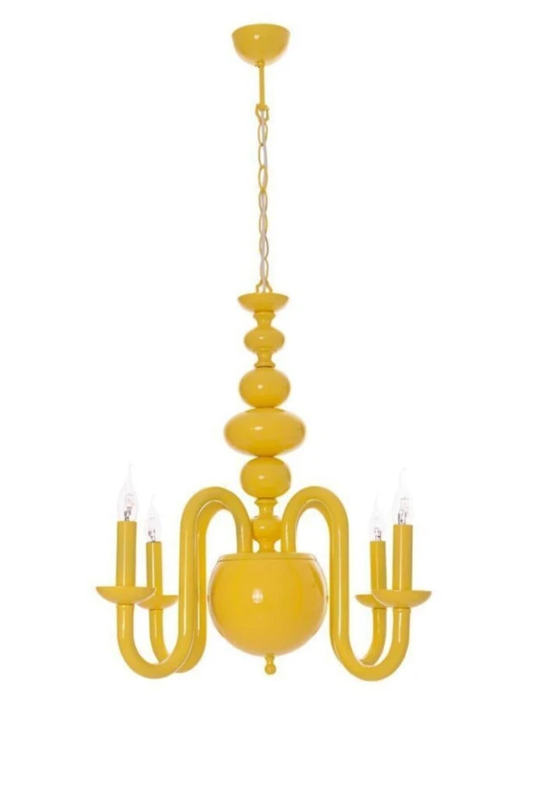 Umur Aydınlatma Roda 4'lü Sarı Lüks Sarkıt Avize - Resim 3