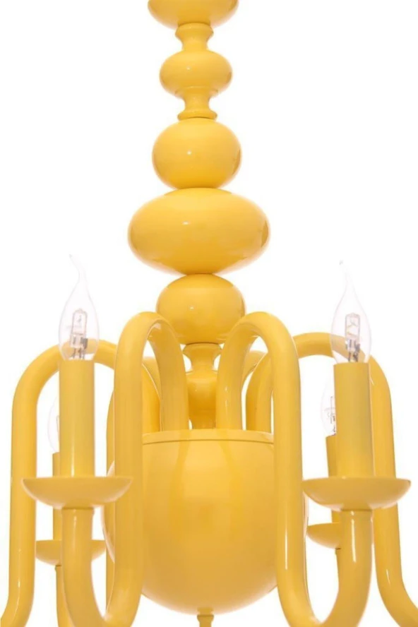 Umur Aydınlatma Roda 6'lı Sarı Lüks Avize Sarkıt - Resim 3